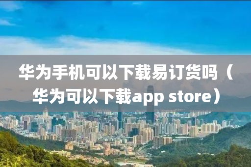 华为手机可以下载易订货吗（华为可以下载app store）